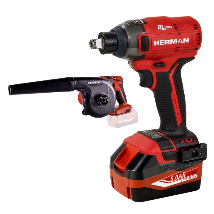 ACTION! Impact driver / wrench HERMAN AXI-1801 | 18,0 V Complete | Blower FOR FREE