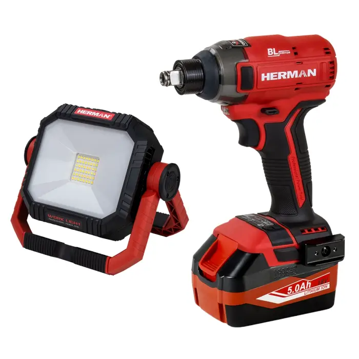 ACTION! Impact driver / wrench HERMAN AXI-1801 | 18,0 V Complete | Worklight FREE