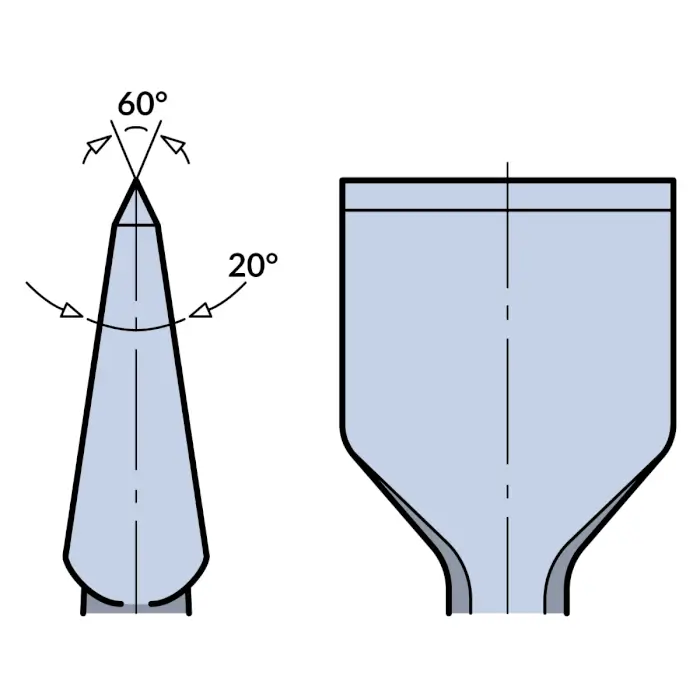 SDS-plus Chisel HERMAN MH-20 Spade Spade for masonry and plaster