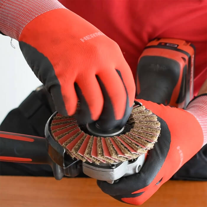 Combined flap discs set HERMAN QL-72 Area CerTex Abrasive: Ceramic + Non-woven