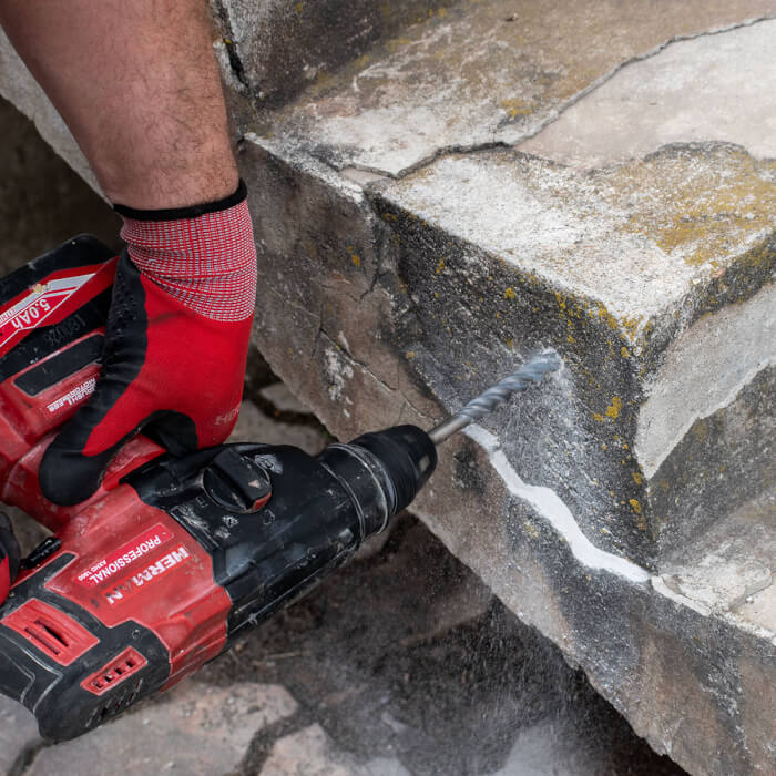 Cordless combi-hammer HERMAN AXHD-1800 | SDS+ 18,0 V | 5Ah | Complete | Warranty: 3 years