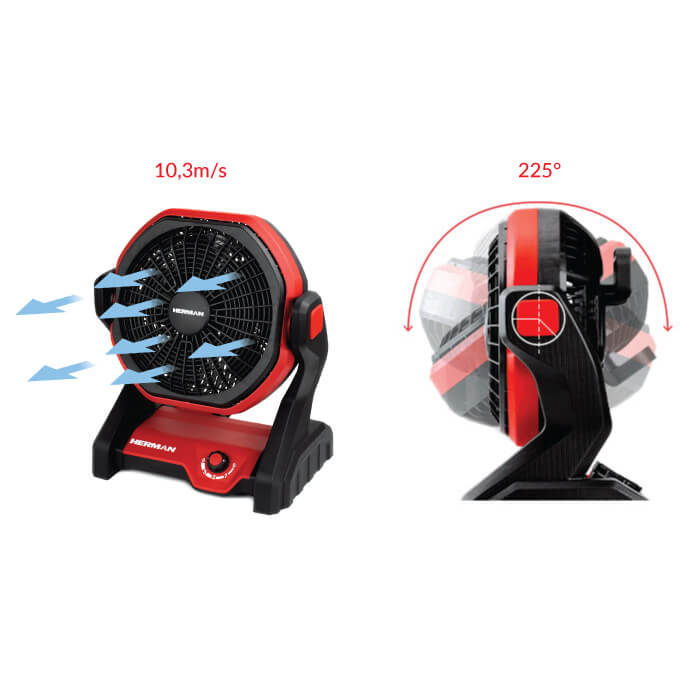 Cordless fan HERMAN AXL-30 | 18,0 V 220 V | Baretool | Warranty: 3 years