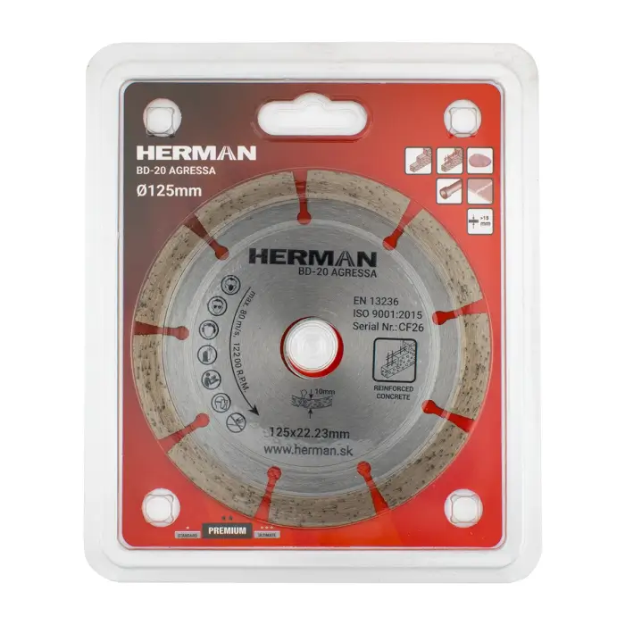 Diamond wheel HERMAN BD-20 Agressa For rough cutting of concrete