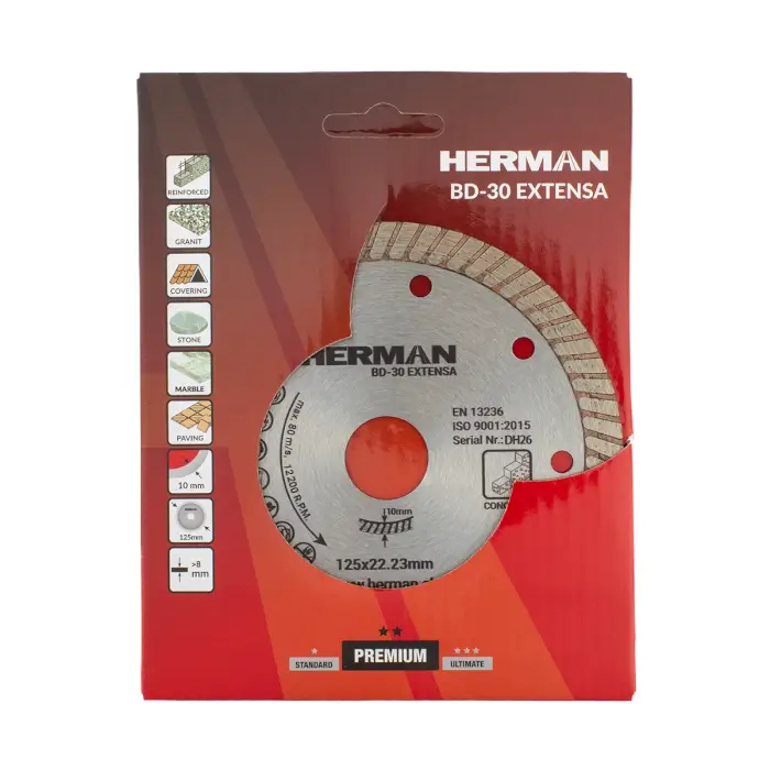 Diamond wheel HERMAN BD-30 Extensa Not only for cutting concrete