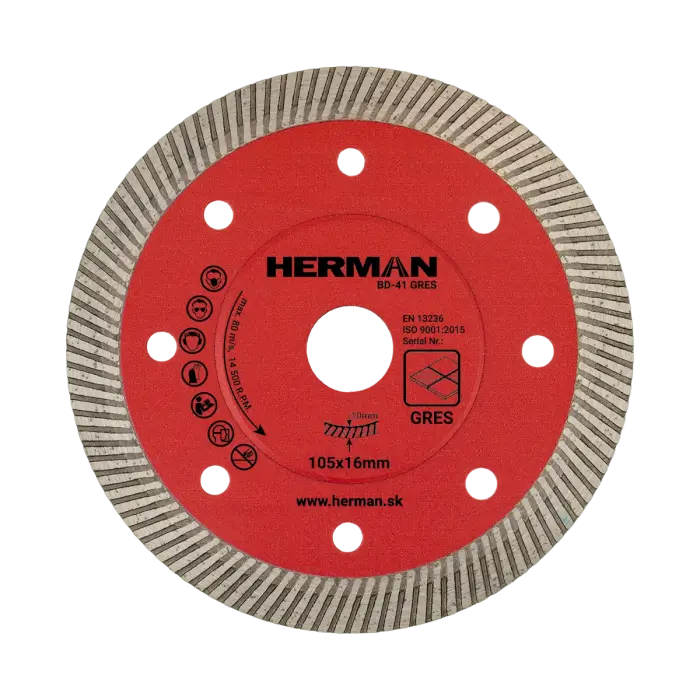 Diamond wheel HERMAN BD-41 Gres 105x16,0mm|H=10mm