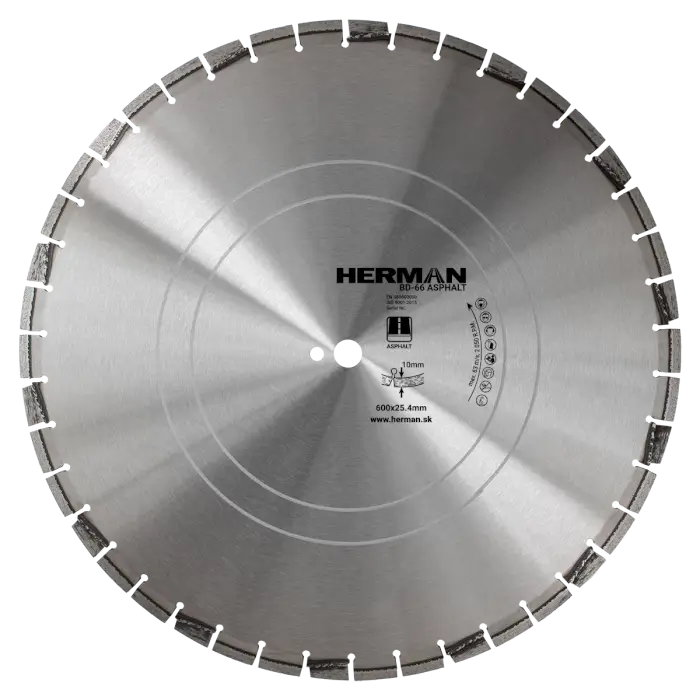 Diamond wheel HERMAN BD-66 Asphalt 600x25,4mm | H=10mm