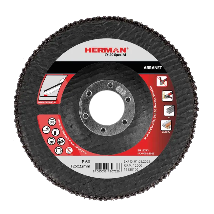 Flap disc HERMAN LY-20 Special For processing aluminum