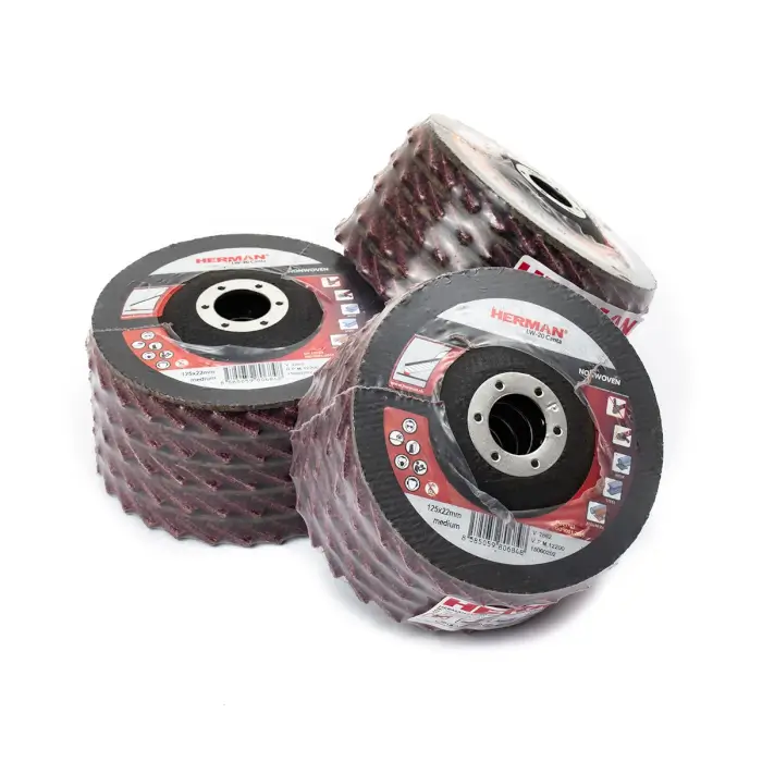 Flap disc made of sanding fleece HERMAN LW-20 Canta For steel, stainless steel and non-ferrous metals
