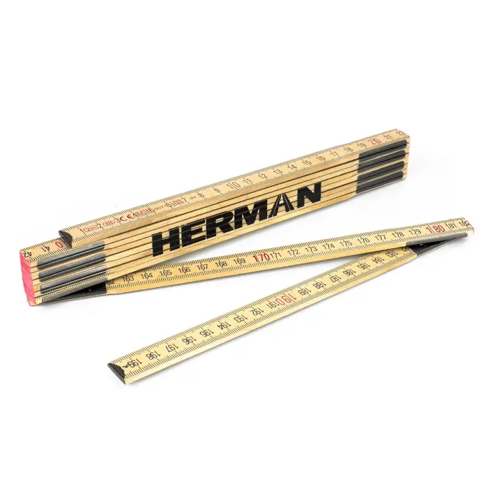 Folding two-meter HERMAN PT-25 Original made of beech wood