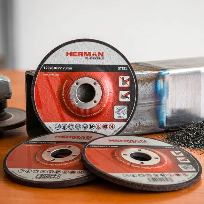 Grinding wheel HERMAN GS-40 Double Double layer for steel
