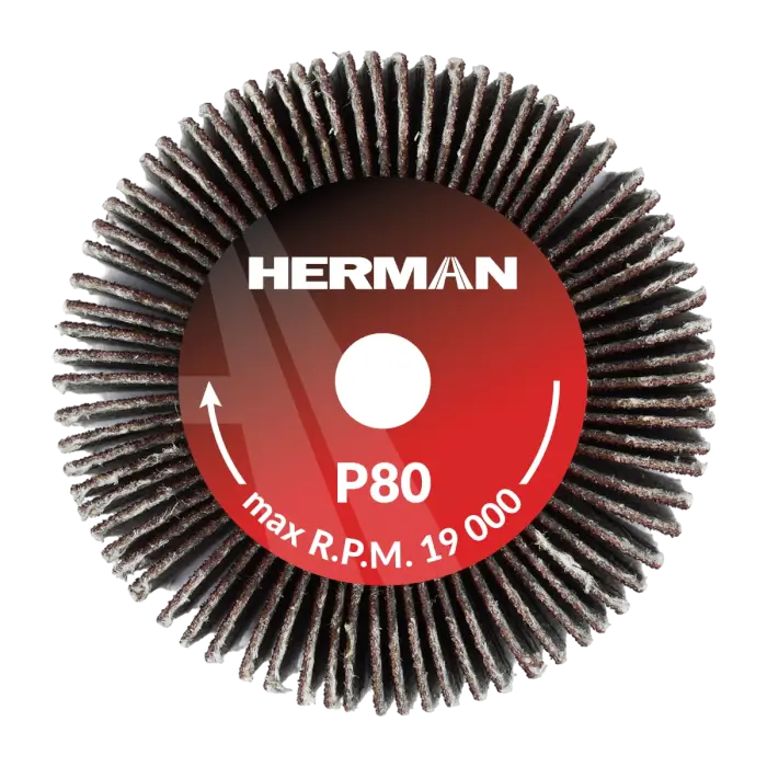 Grinding wheel on a shank HERMAN FWS-10/S 40x20x6mm | Corundum | P80