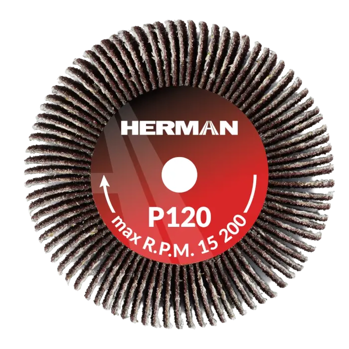 Grinding wheel on a shank HERMAN FWS-10/S 50x30x6mm | Corundum | P120