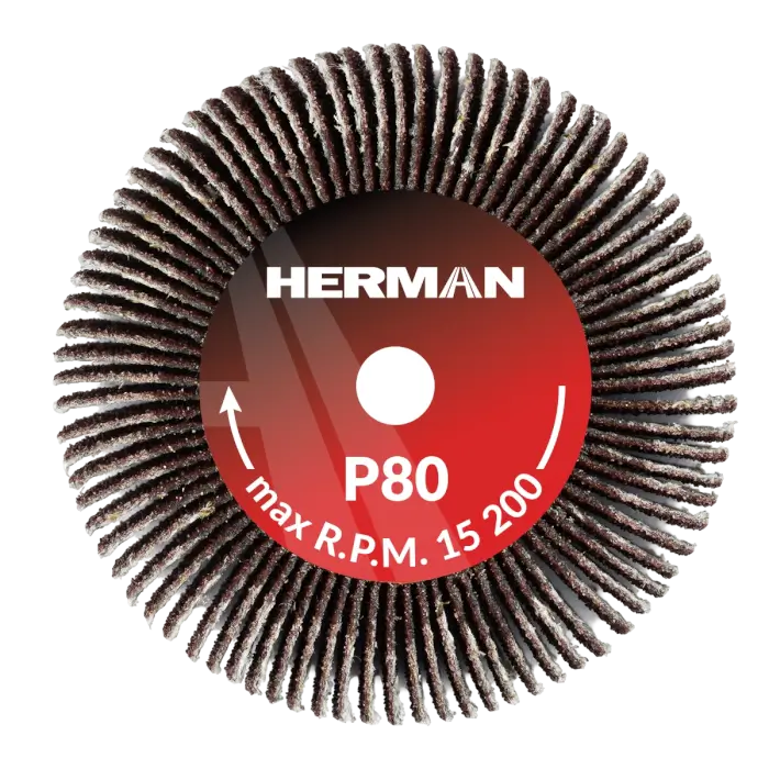 Grinding wheel on a shank HERMAN FWS-10/S 50x30x6mm | Corundum | P80