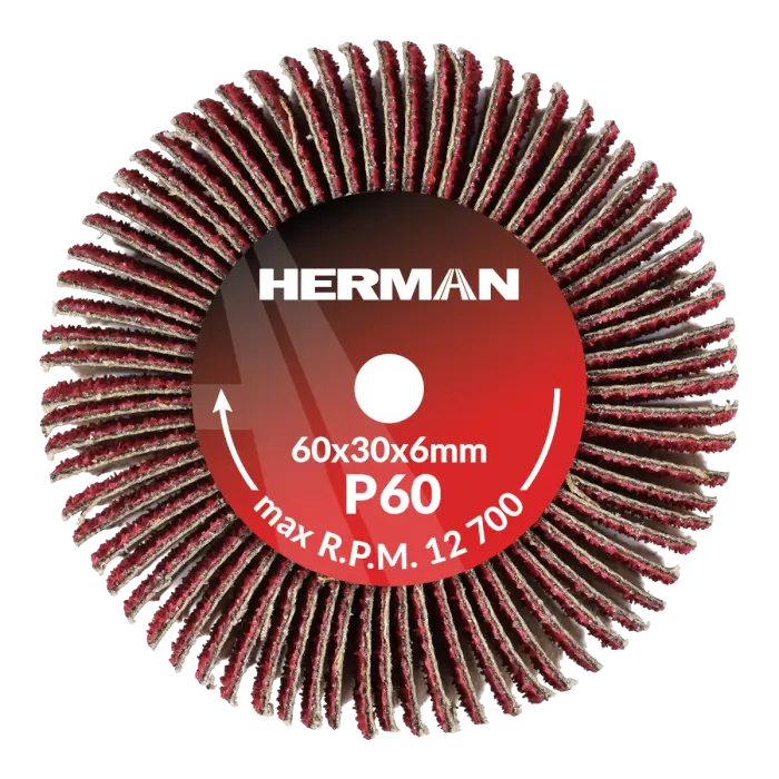 Grinding wheel on a shank HERMAN FWX-10/S 60x30x6mm | Ceramic | P60