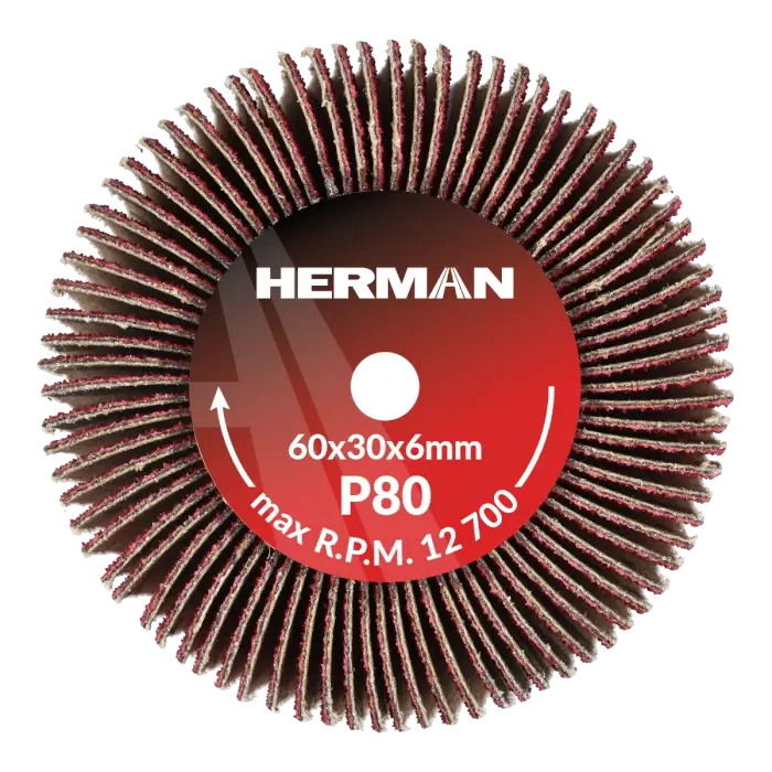 Grinding wheel on a shank HERMAN FWX-10/S 60x30x6mm | Ceramic | P80
