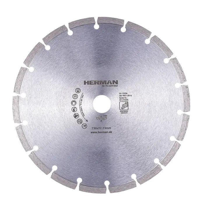 Diamond wheel HERMAN BD-20 Agressa 230x22,2mm|H=7mm