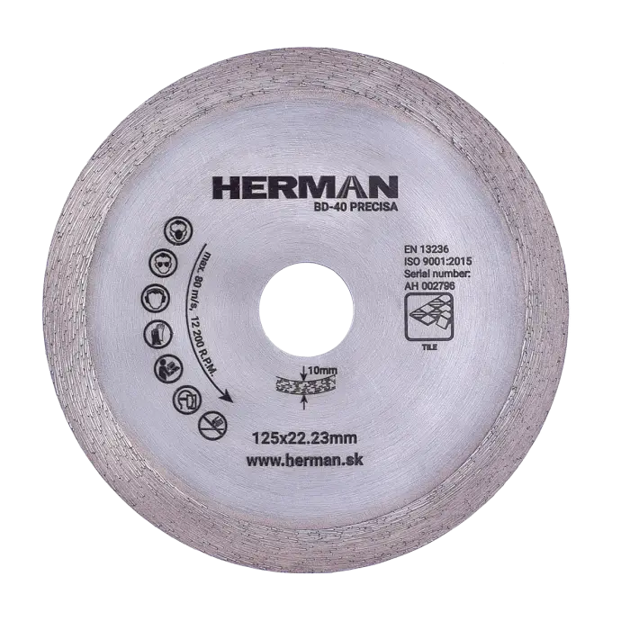 Diamond wheel HERMAN BD-40 Precisa 125x22,2mm|H=10,0mm