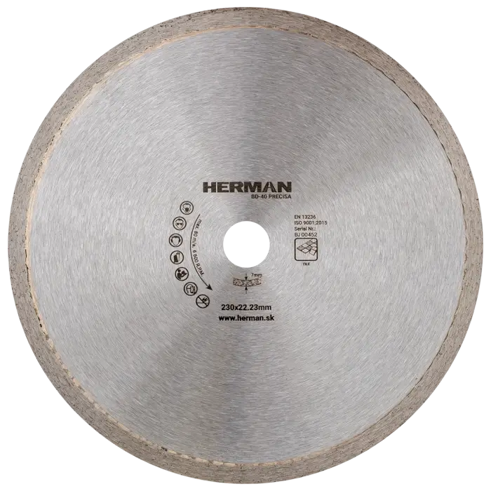 Diamond wheel HERMAN BD-40 Precisa 230x22,2mm|H=7,0mm