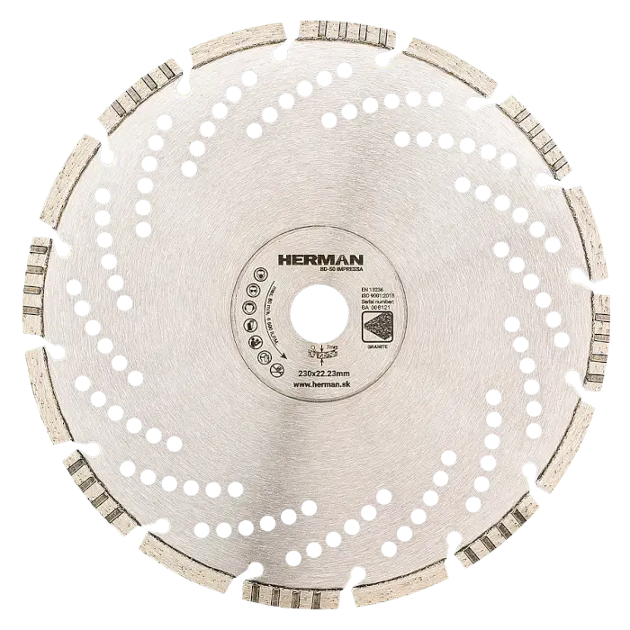 Diamond wheel HERMAN BD-50 Impressa 230x22,2mm|H=7mm