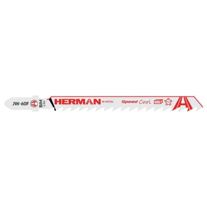 Jigsaw blade HERMAN JW-60F Speed Cool 100/75x1,27mm| 6TPI
