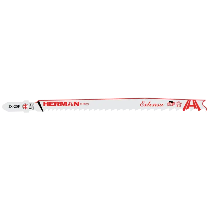 Jigsaw blade HERMAN JX-20F Extensa 132/107x1,27mm| 5-10TPI