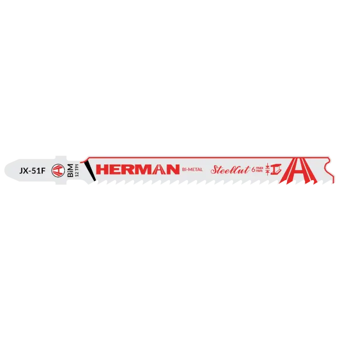 Jigsaw blade HERMAN JX-51F SteelCut 92/67x1,0mm| 12TPI