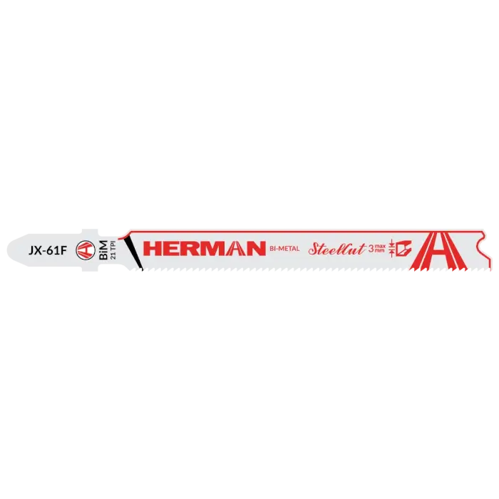 Jigsaw blade HERMAN JX-61F SteelCut 92/67x1,0mm| 21TPI