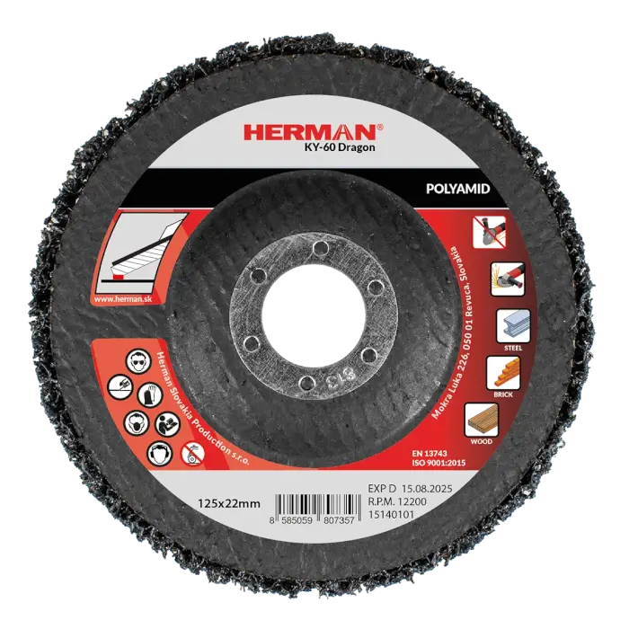 Flap disc HERMAN LY-20 SpeciAl 125mm|P60|For aluminium