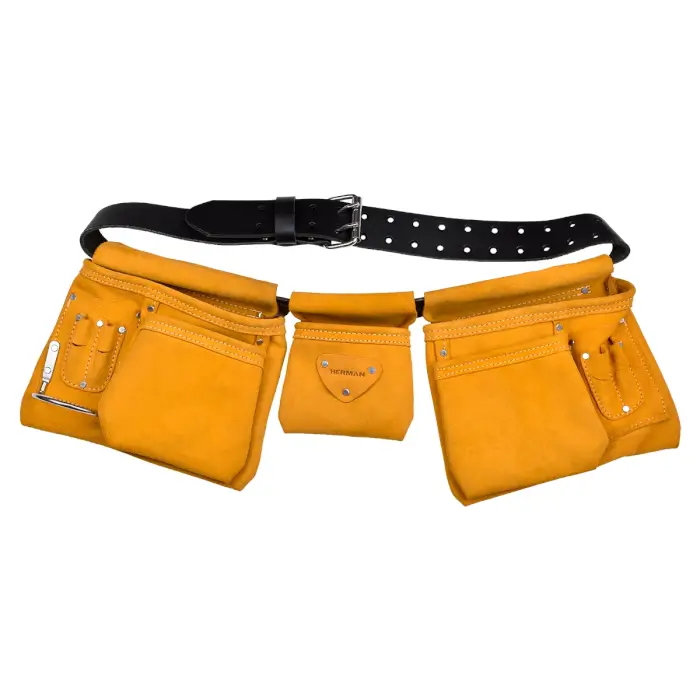 Leather working bag HERMAN PB-11 Triple Clip-on to belt