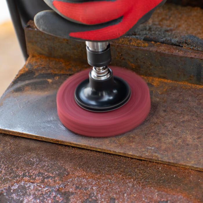 Quick Change Cleaning Disc HERMAN MKY-10/QC-RS Dragon Red Abrasive: STRIP-IT Aggressive