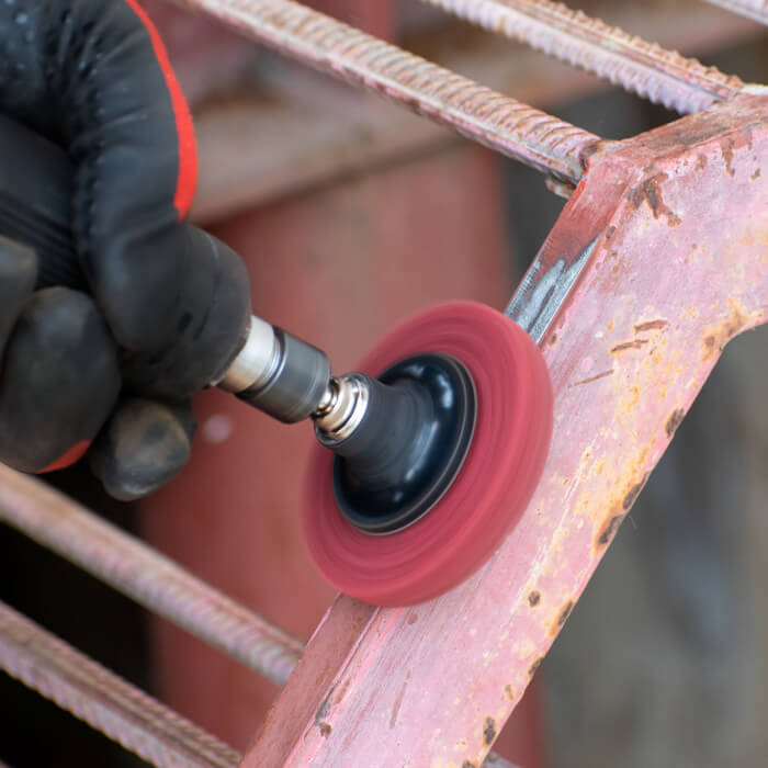 Quick Change Cleaning Disc HERMAN MKY-10/QC-RS Dragon Red Abrasive: STRIP-IT Aggressive