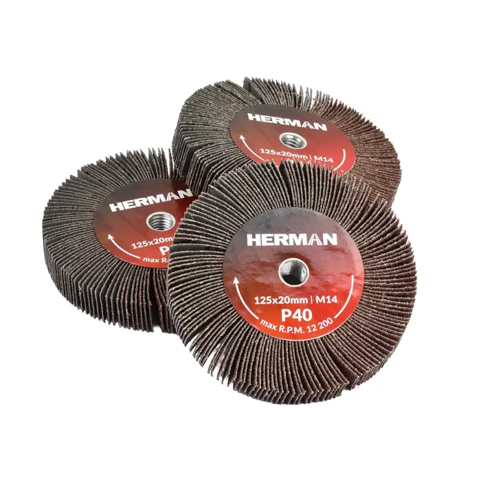 Radial Flap disc HERMAN LS-50 Fan Abrasive: corundum