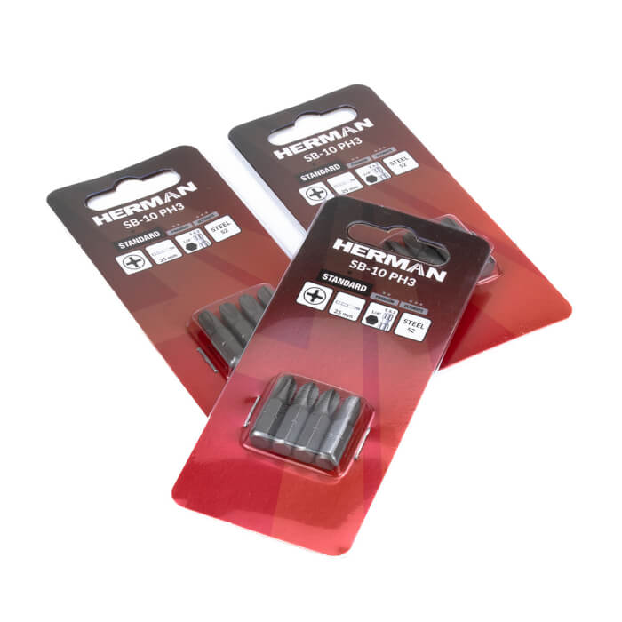Screwdriver bit Classic HERMAN SB-10 PH For soft screwdriving