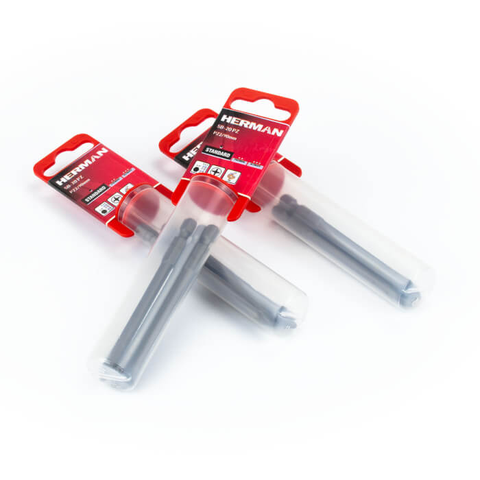 Screwdriver bit Classic long HERMAN SB-20 PZ For soft screwdriving