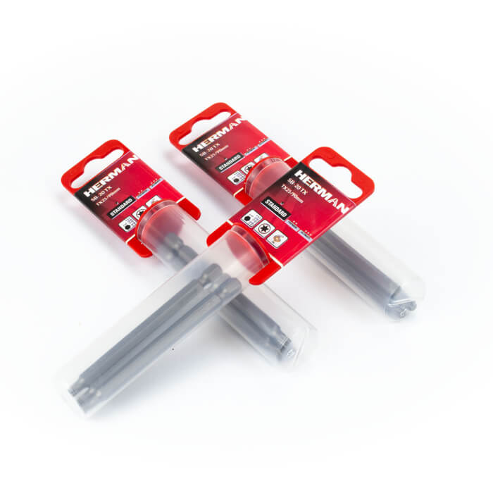 Screwdriver bit Classic long HERMAN SB-20 TX For soft screwdriving