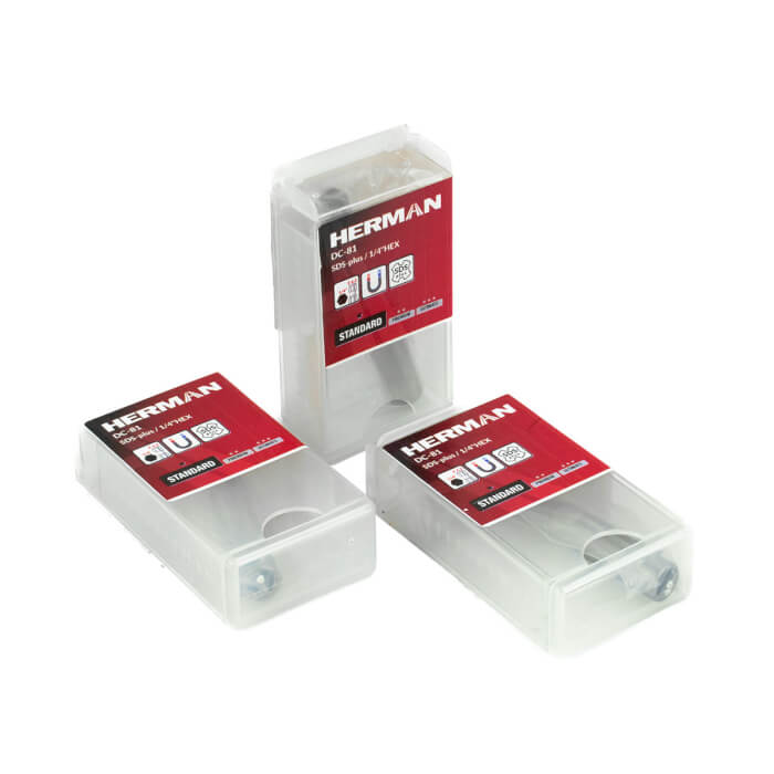 SDS-plus /1/4" HEX adapter HERMAN DC-81 For SDS-plus drilling hammers