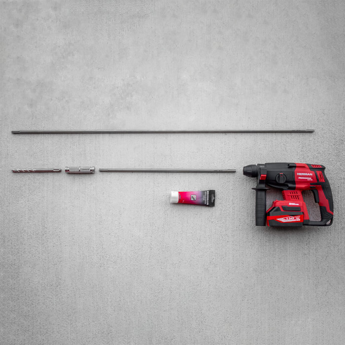 SDS-plus drill bit extension HERMAN DC-82 Extender SDS+ For rotary hammers