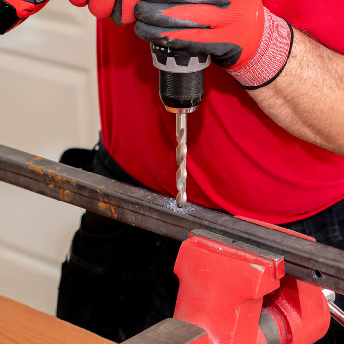 Set of metal drill bits DIN 338 HERMAN QDM-25 HSS-G 130 drill bits in case