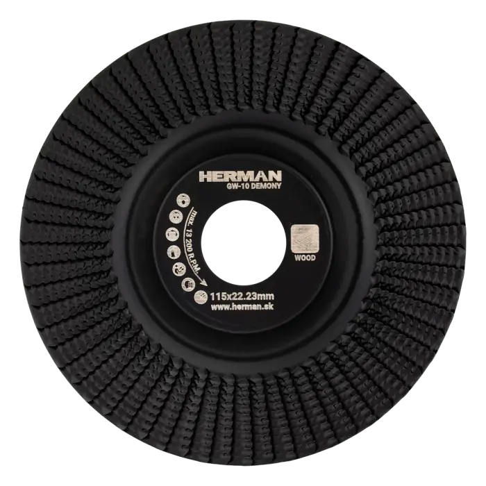 Wood grinding wheel HERMAN GW-10 Demony 115x22,23mm