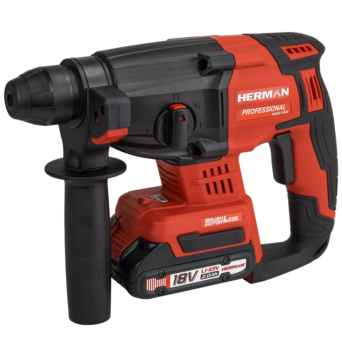 Cordless combi hammer HERMAN AXHD 1800 SDS+ | 18,0 V | 2Ah | Complete 145180002