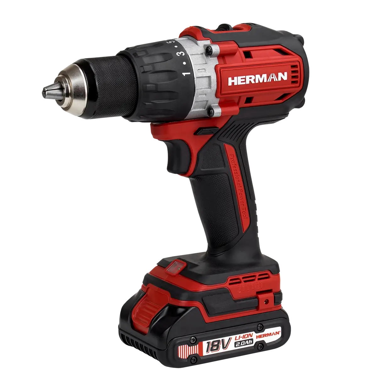 Cordless drill/driver HERMAN AXSP 1803 18,0 V | 2Ah | with impact | Complete 144183002
