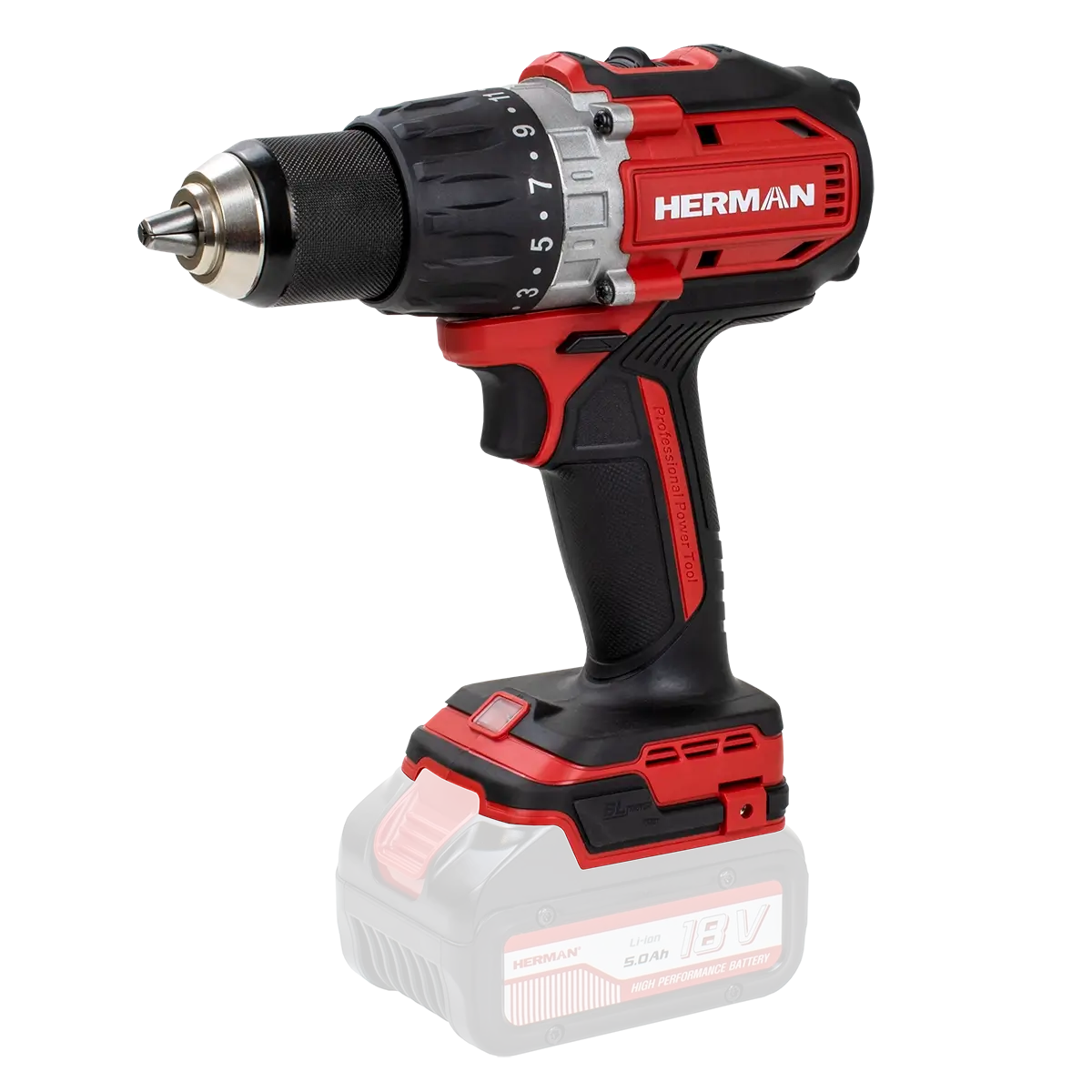 Cordless drill/driver HERMAN AXSP 1803 18,0 V | with impact | Baretool 144183105