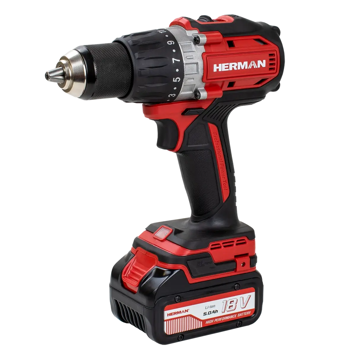 Cordless drill/driver HERMAN AXSP 1803 18,0 V | with impact | Complete 144183005