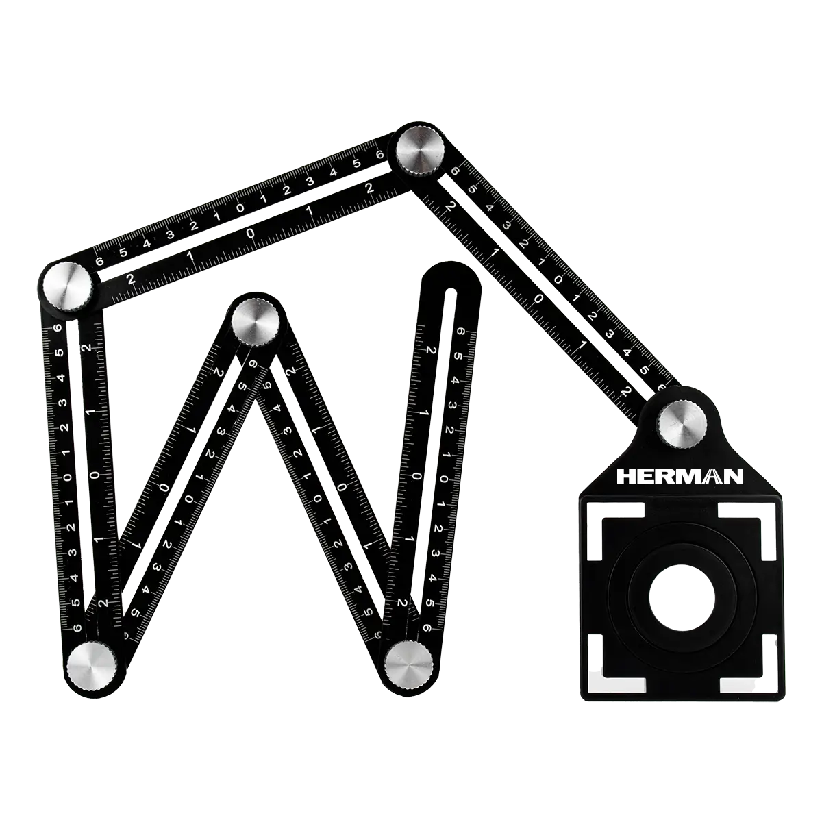Multifunctional ruler HERMAN PT-16 With marking of the hole locations