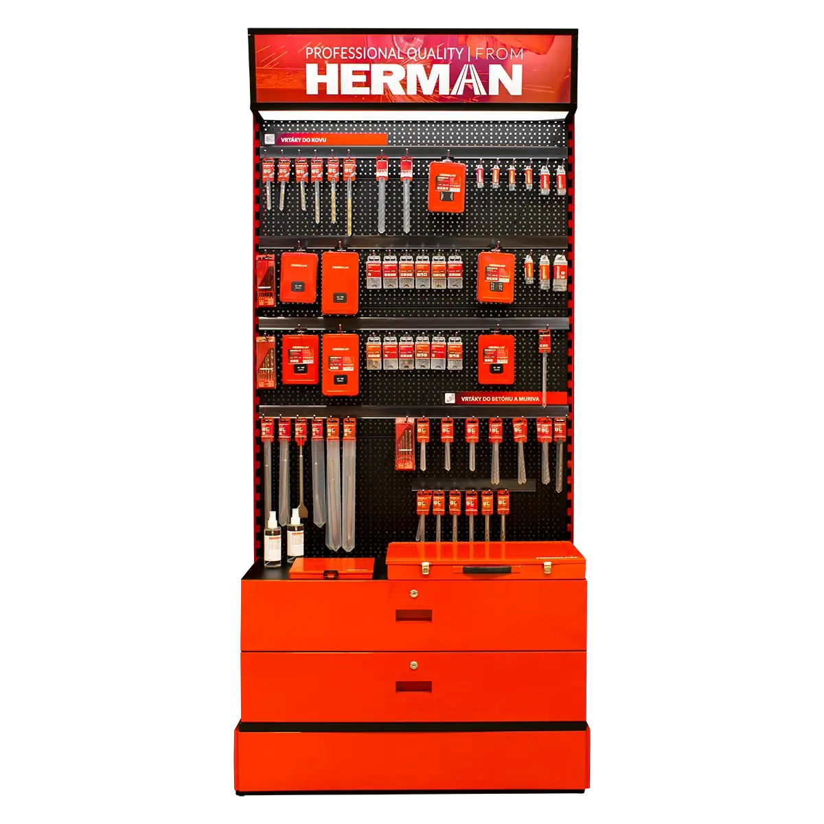 Sales Stand Panel MODUL SS P / B 1360+ pieces of HERMAN products 97800202