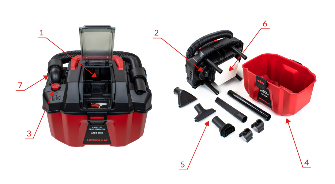 HERMAN AXDC-1800 Vacuum Cleaner